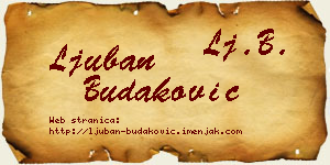Ljuban Budaković vizit kartica